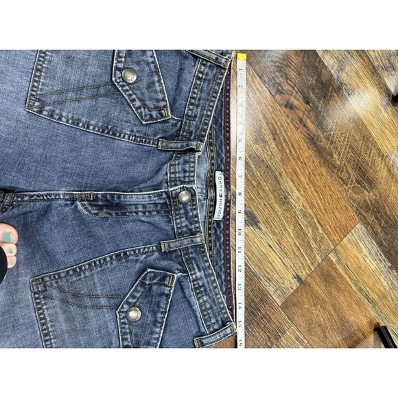 Y2K 2005 Tommy Hilfiger Vintage Hipster Flare Wide Leg Low Rise Wash Sz 30 - Picture 2 of 6